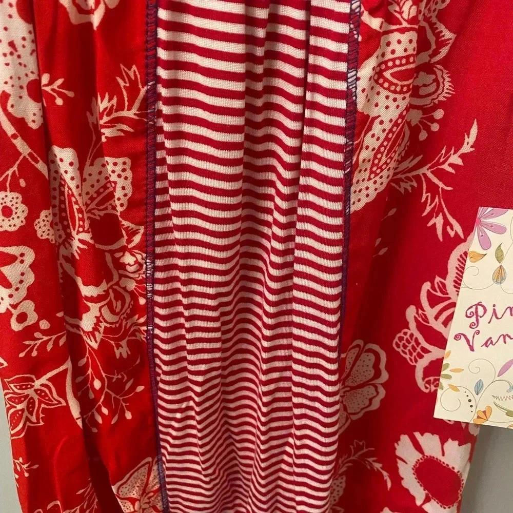 NWT new girls boho tunic top sleeveless 4th July red white blue 6 pink vanilla - Picture 3 of 9